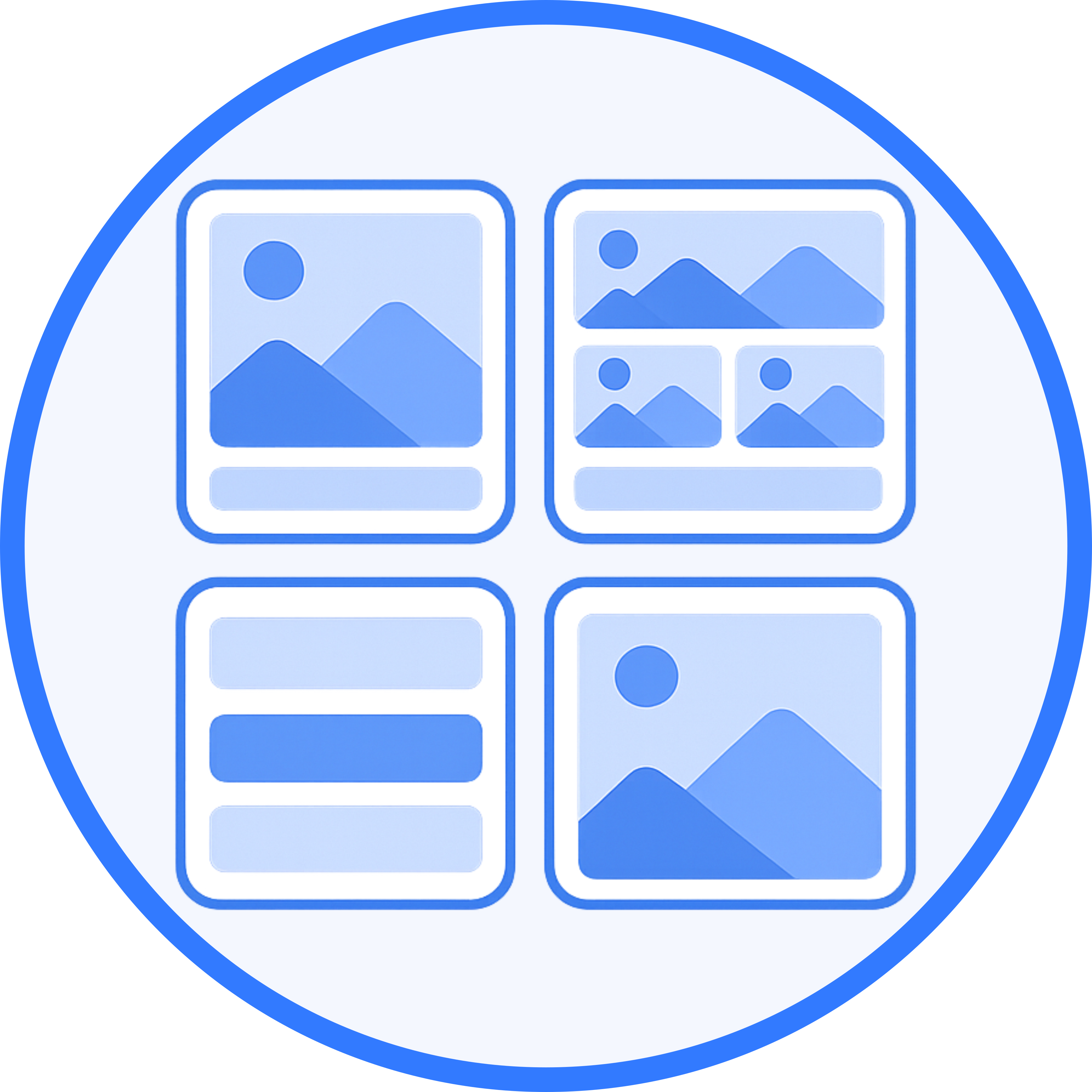 Choose from several SnailText card layouts