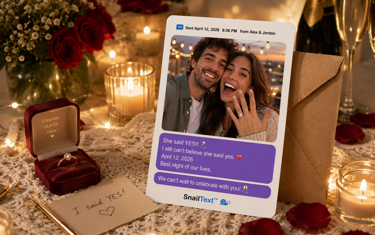 Engagement SnailText card