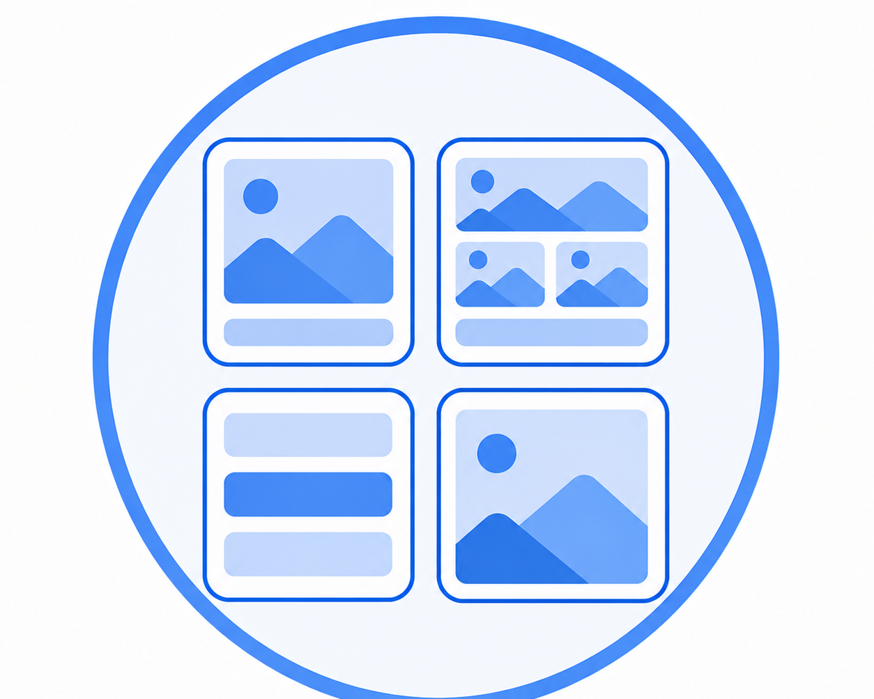 Choose from several SnailText card layouts